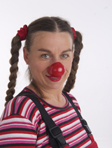 Marion Pletz alias Clown Antonia arbeitet als Clown für den Verein Rote Nasen. Foto: Markus Pletz