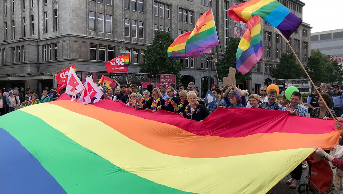 Aufnahme der Kundgebung des LSVD am Internationalen Tag gegen Homophobie 2018